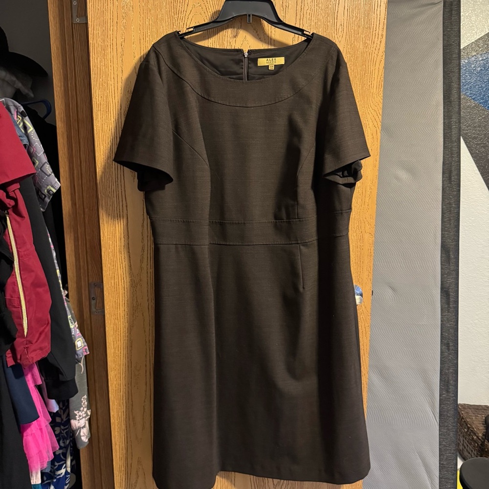 Alex Marie Dark Brown Midi Dress